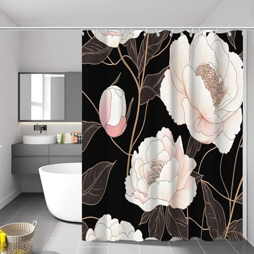 Rideau de douche lavable anti éclaboussures pour baignoire