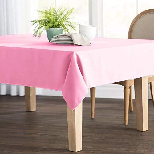 Remedios Rectangle Tablecloth 60x126 Inch - Washable Polyester Table Cloth for 6 Foot Table - Wrinkle Free Dinner Tablecloth for Wedding Party Restaurant Banquet Tables, Pink Table Cloths