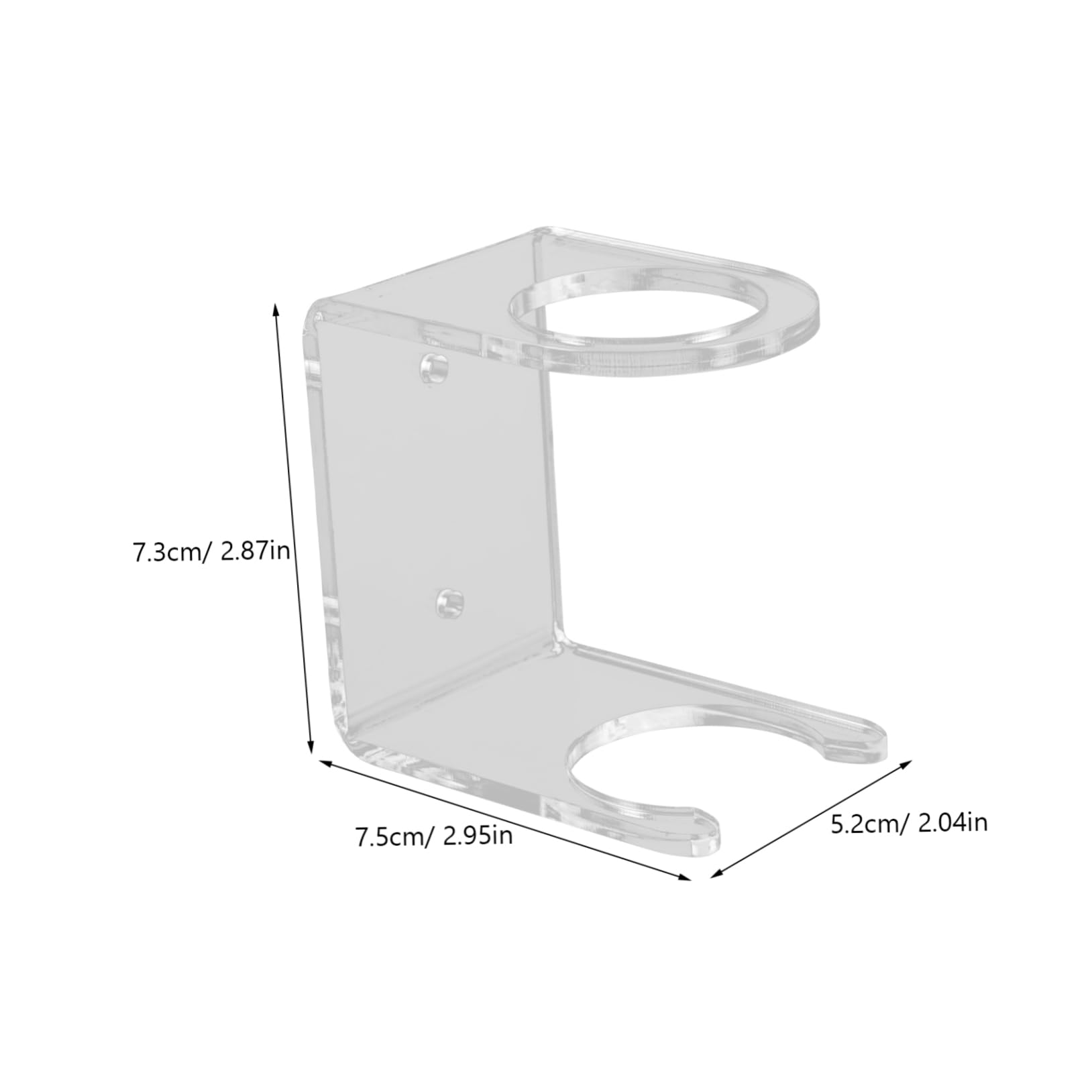 BRIGHTFUFU 2pcs Baseball Bat Wall Mount Holder Acrylic Display Stand for Sports Bats Wall Rack