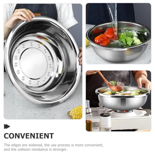 2 tazones grandes de acero inoxidable para cocina miniatura 4