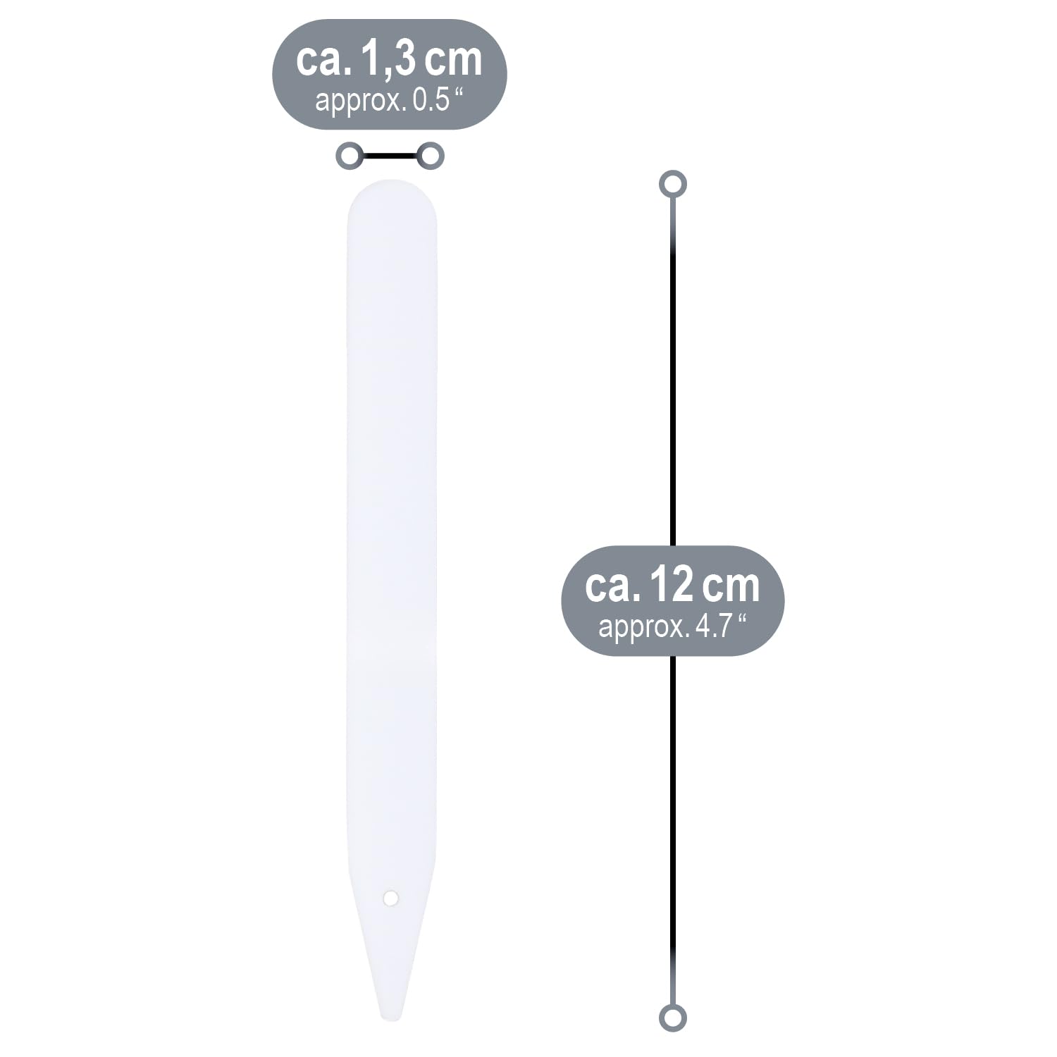com-four® 100x Etiquetas para Plantas con lápiz - Etiquetas enchufables de 12 cm para Habitaciones, Balcones, Jardines - Tapones para Plantas para etiquetar (100 Piezas - Blanco - 12cm)
