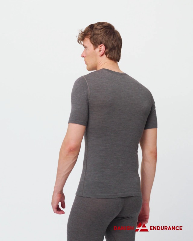 Maglia Termica Uomo Lana Merino DANISH ENDURANCE - Intimo Termico Per Trekking E Sport Invernali | 80% Lana, Comoda - Foto 5