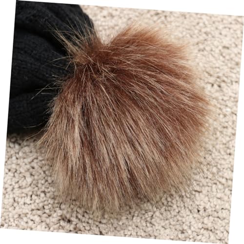 FRCOLOR Knit Pom Hat for Warm Hairball Beanie Black Soft and Comfortable Stylish Design for Boys for Cold Weather Outings2