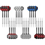 Accmor Metal Tip Darts, Steel Tip Darts, Professional Metal Darts, Darts Metal Tip Set, Metal Darts for Dartboard,24 pcs ﻿