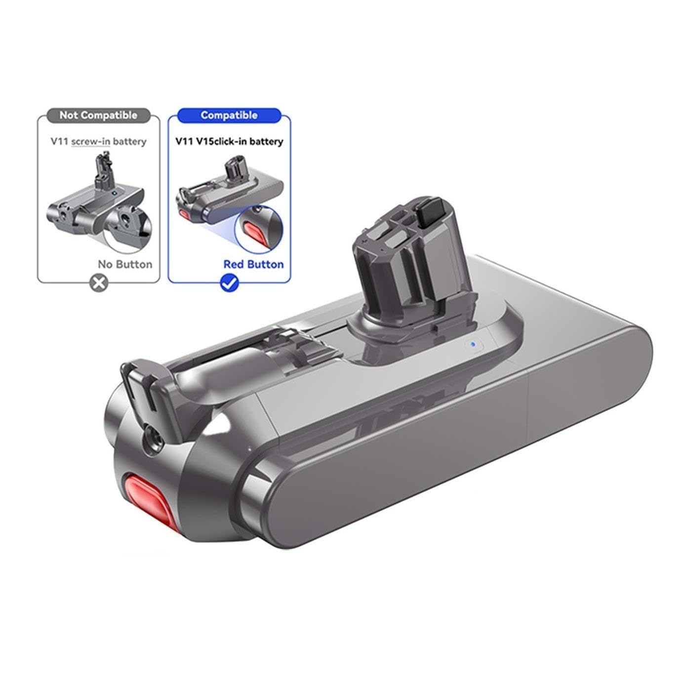 Batteria Da 25,2 V 6000 MAh, Compatibile Con Dyson, Serie V11 SV14 SV17
