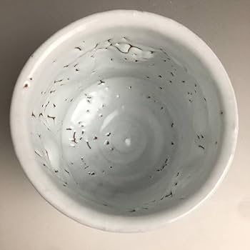 白い萩焼の茶碗 松野龍司作 白い萩焼の茶碗 松野龍司作