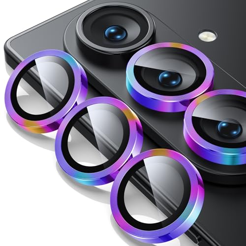 WSKEN for Z Fold 7 Camera Lens Protector Case Cover - Ultra HD Anti-Reflective Tempered Metal Glass Anti Scratch Rear Camera Screen Protector Film for Samsung Galaxy Z Fold 7 5G Accessories Colorful