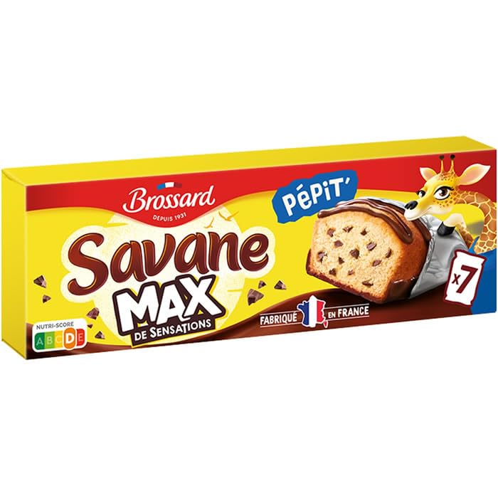 BROSSARD Savane Max Gâteaux moelleux aux pépites au chocolat au lait 210 g