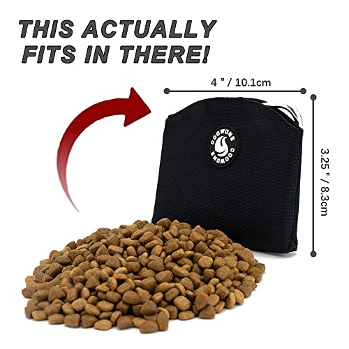 COOWONE Leckerli-Tasche mit magnetischer Öffnung für Hündchen-Leckerli-Snack-Taschen Hundeleckerli-Trägerhalter mit Clip (Schwarz)