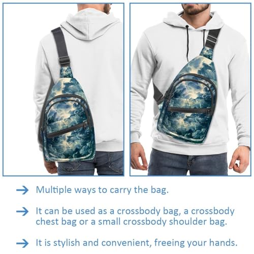 Mochila cruzada Clouds Light con correa ajustable para running y senderismo multicolor 3