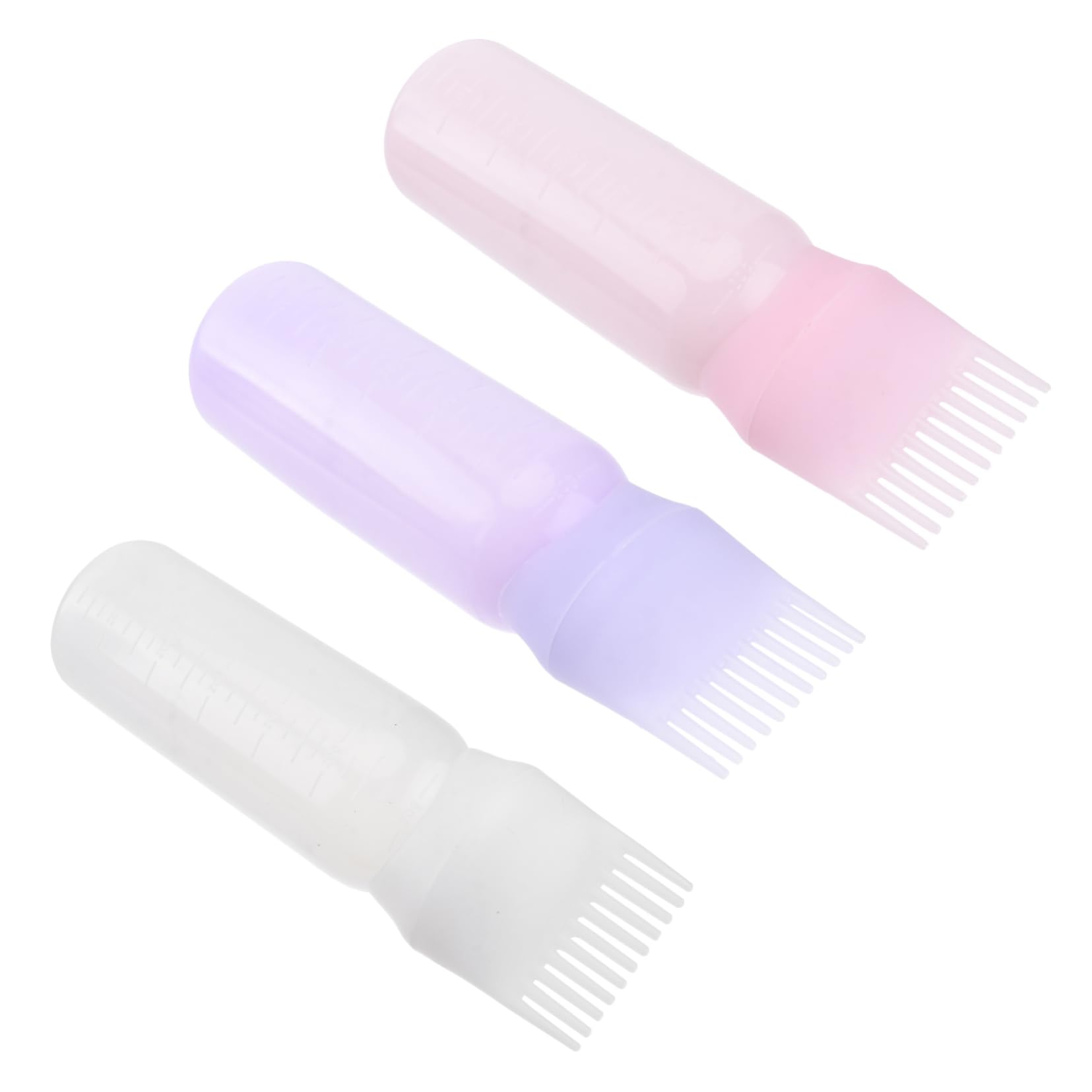 Gogogmee 3 Pack Hair Dye Bottles Scale Lines Styling Applicator Bottle for Hair Coloring
