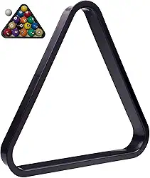 Triângulo para Bolas de Bilhar e Sinuca, Plástico Preto, para Bolas até 54mm