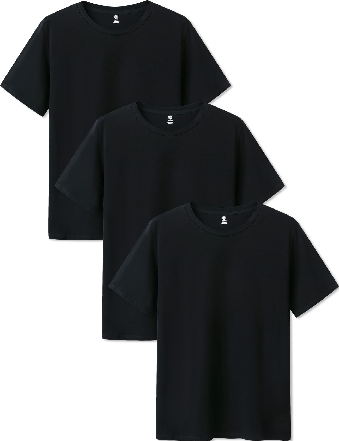 LAPASA Pacco da 3 Maglietta Uomo Cotone Elastico Premium Girocollo/Collo a V T-Shirt Maniche Corte Canottiera Morbida M05 M06