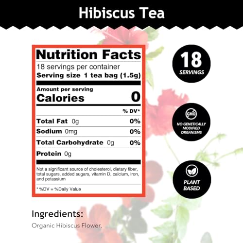 Buddha Teas BU10016 Hibiscus - Organic Herbal Tea thumb #2