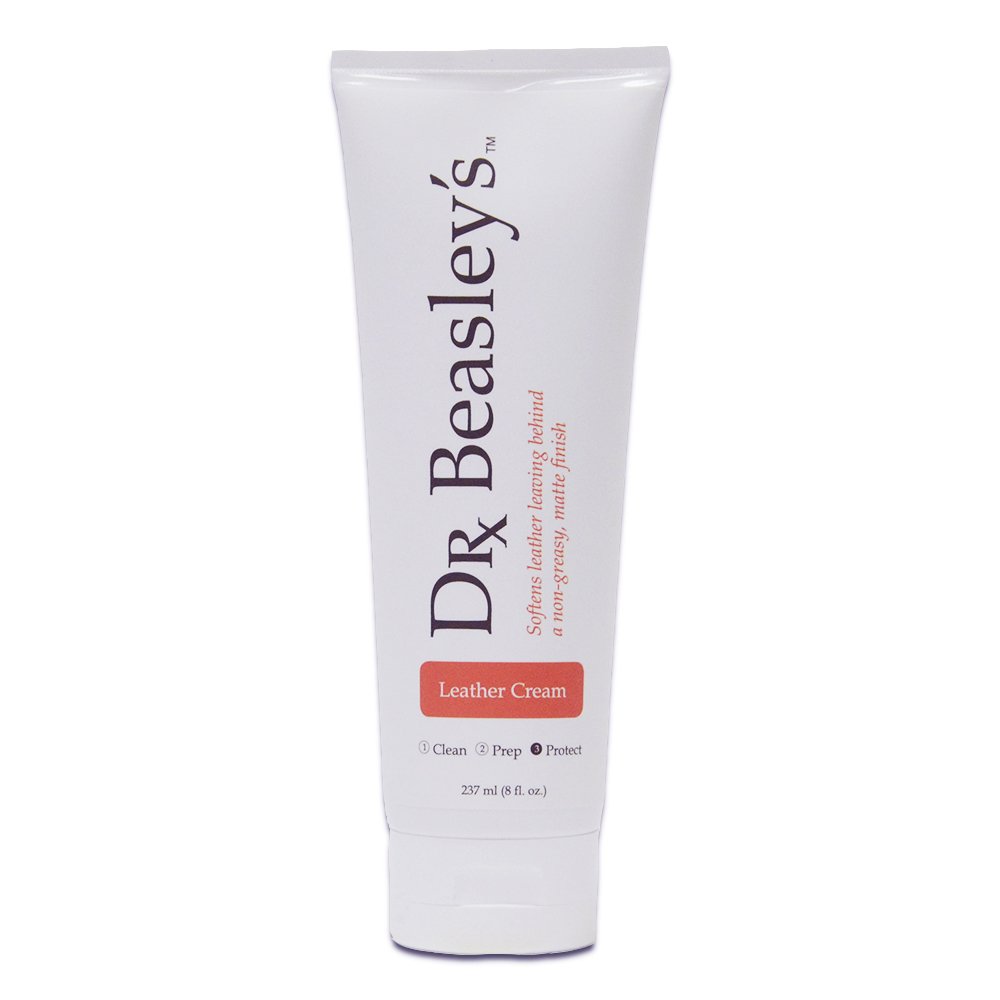 Dr. Beasley's Leather Cream 8 oz - Elite Leather Care Solution, Protects & Rejuvenates Leather Auto Interior, UV Inhibitors, Prevents Drying, Fading, Cracking