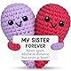 Gehäkelt Kuscheltier, Lustige Positive Geschenke mit Karte, Gehäkelter Herzform for Best Friends Geschenke, Emotional Support Kuscheltierfür Frauen, Geburtstagsgeschenk