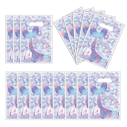 Sacos de presente de sereia, saco de doces 20 peças caixa de saco de papel para os favores da festa de aniversário de Natal