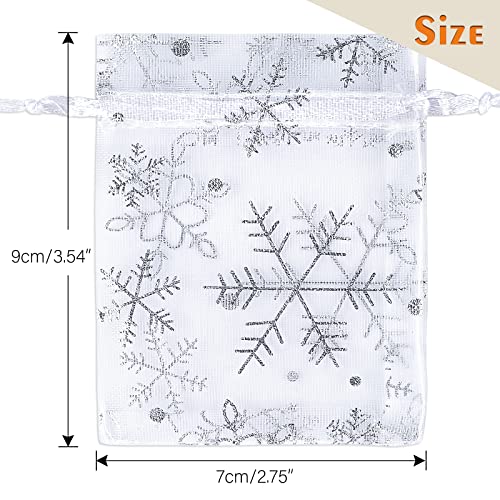 JijAcraft 100pz Sacchetti Regalo in Organza 7x9cm