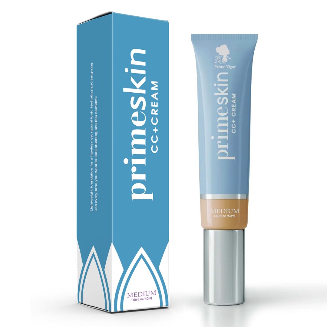  Primeskin Cc Cream for Older Women, Self-Adjusting Korean CC Cream, Perfect for Mature Skin, Satin Finish Korean CC Cre