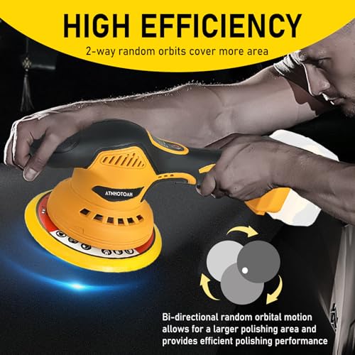 Cordless Car Buffer Polisher for Dewalt 18V Battery, 6 Inch Brushless Portable Orbital Polisher, 6 Variable Speed 5500RPM Car Polishing Kit for Car Detailing Polishing Waxing (No Battery) 3 Cordless Car Buffer Polisher for Dewalt 18V Battery, 6 Inch Brushless Portable Orbital Polisher, 6 Variable Speed 5500RPM Car Polishing Kit for Car Detailing Polishing Waxing (No Battery) - Image 3