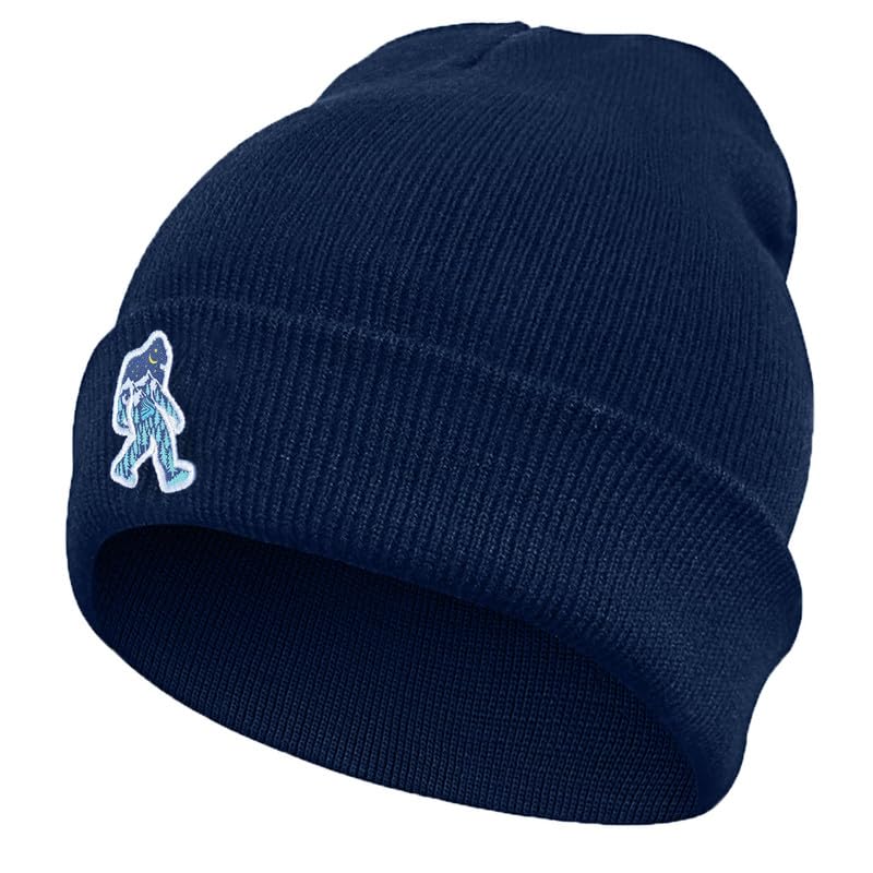 Image of Bigfoot Beanie for Men - Sasquatch Hat Winter Knit Cuffed Beanie for Women - Bigfoot Gifts for Christmas & New Year