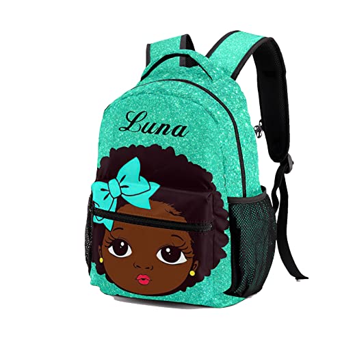 BEYODD Custom Kids Backpack, Personalized Student School Bags for Boys & Girls, Bookbags for Travel Black Little Girl2