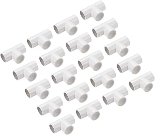 MECCANIXITY PVC Conduit Coupler T-Shaped Fittings Coupling Connector Pipe White 16 mm 3 Ways for Garden Electrical Conduit Pack of 30