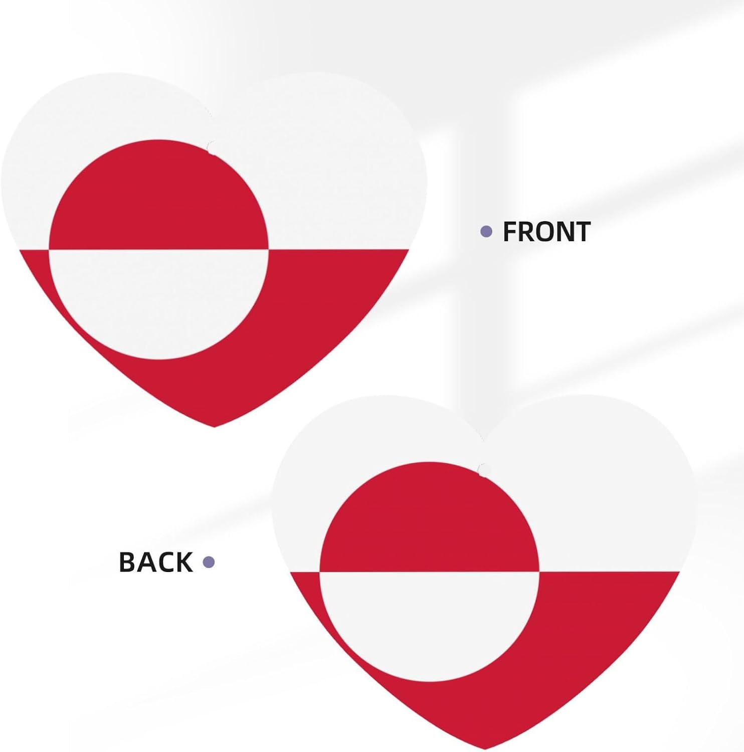 Greenland Flag Car Air Fresheners Cards - 6 Pieces,Cardstock Scented Decor For Cars,Bedrooms, Closets image 3
