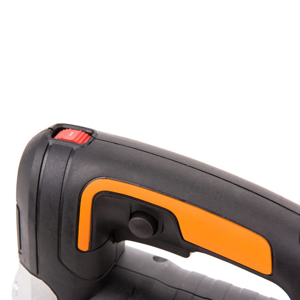WORX WX478.1 Sierra de Calar 650W con Péndulo 4 Posiciones, Corte en Madera 90mm y Metal 8mm, Cambio Rápido Cuchilla, Soplador, Maletín Incluido