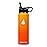 HYDRO CELL Stainless Steel Insulated Water Bottle with Straw - For Cold & Hot Drinks - Metal Vacuum Flask with Screw Cap and Modern Leakproof Sport Thermos for Adults (Red/Orange 24oz)