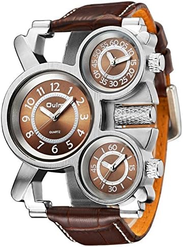Oulm 1167 Military Army Sport Wrist Watch 3 Analog Dials Coffee Mens Watch Oulm 1167 Military Army Sport Wrist Watch 3 Analog Dials Coffee Mens Watch