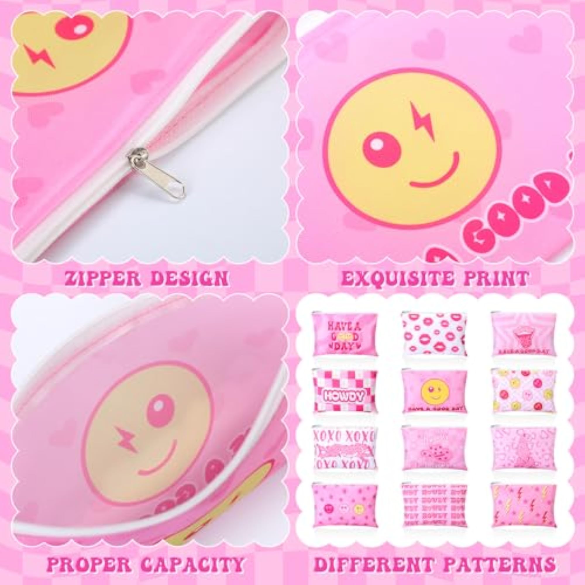 24 Pcs Cosmetic Bags Makeup Bags Bulk Set