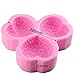 MoldFun 3-Cavity Heart Shaped Rose Flower Silicone Mold for Soap, Lotion Bar, Bath Bomb, Candle