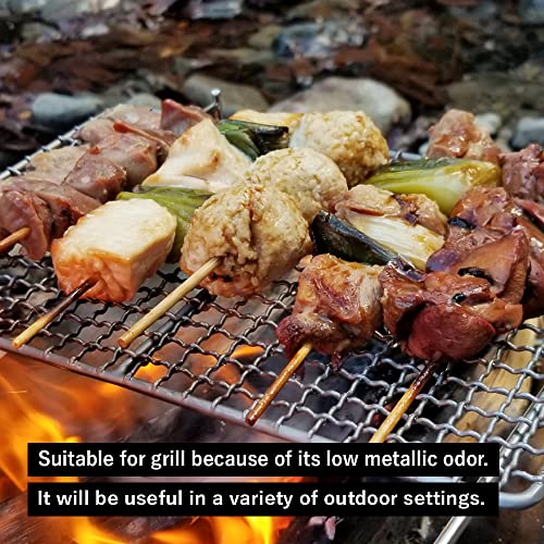 Titan Mania Titanium Mesh Camping Grill, Griddle, Grill Plate, Grill Pan, Lightweight, Sturdy, Outdoor Gear, Camping Equipment #TOP5