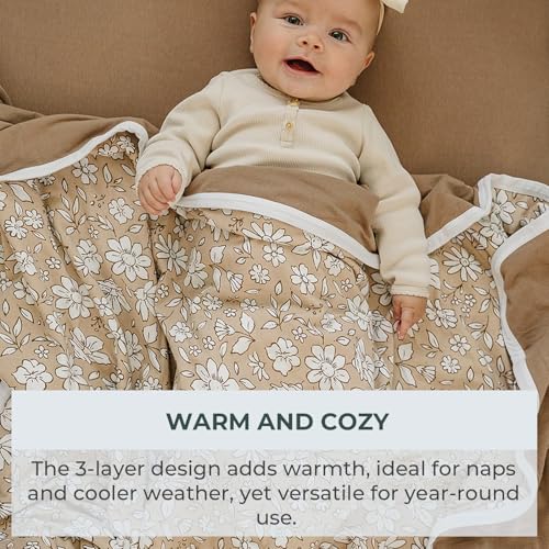 Image of Pobibaby Blanket, Toddler Blanket, 50x50, Soft Cotton (Meadow)