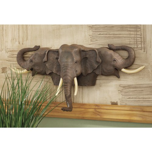Design Toscano Raised Expectations Elephant Wall Sculpture, Full Color