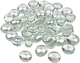 Sponsored Ad - JOYYU Clear Flat Marbles, Centerpiece Pebbles, Glass Gems for Vase Fillers, Party Table Scatter, Wedding De...