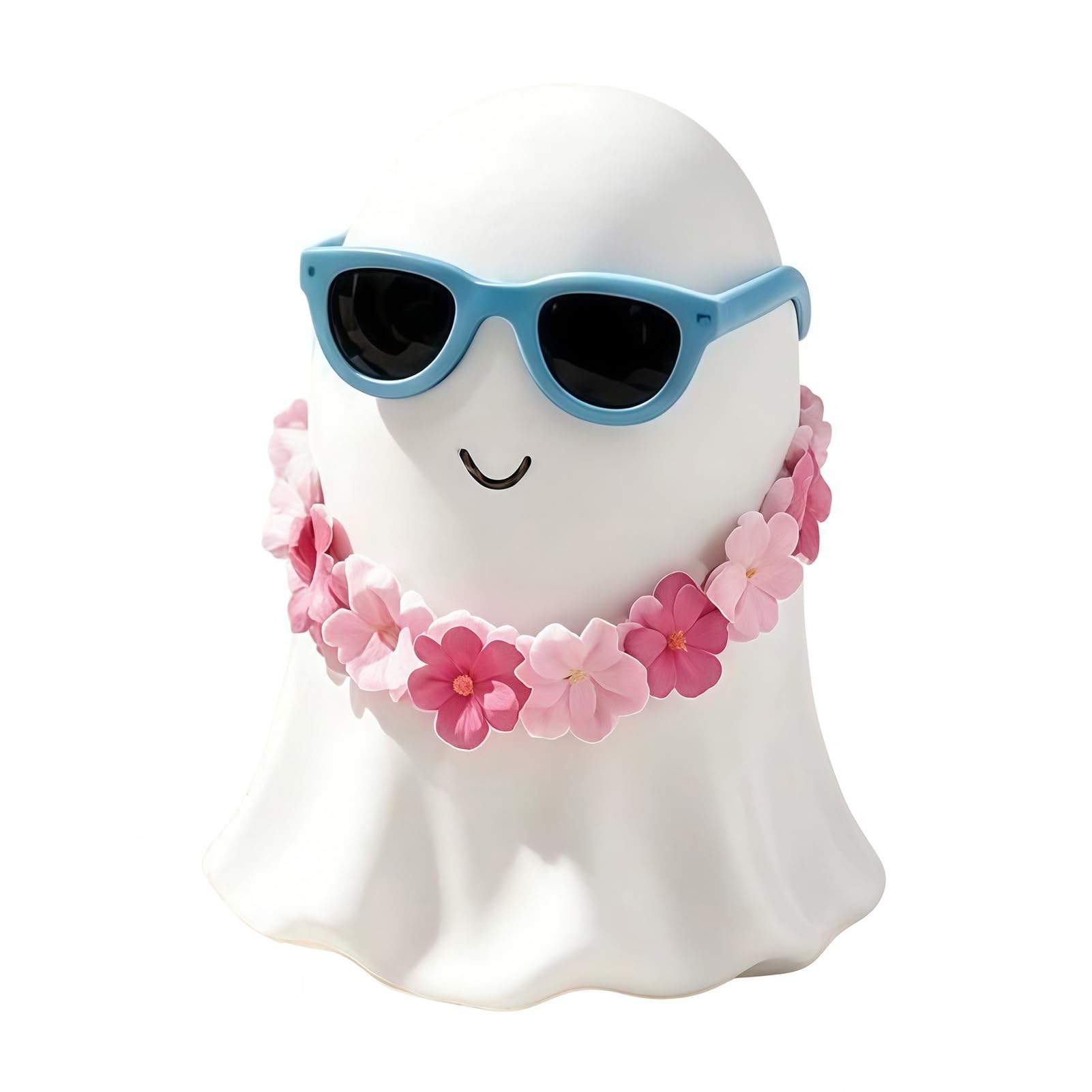 pidodou Summer Halloween Ghost Figurine Resin Cute Beach Decor
