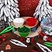 313 Pcs Christmas Sensory Bin Filler Fine Motor Toys Counting Sorting Winter Decorations 200 Christmas Pompoms 100 Xmas Felt Toys 6 Tweezers 6 Silicone Plates 1 Storage Box, for Counting DIY Crafts