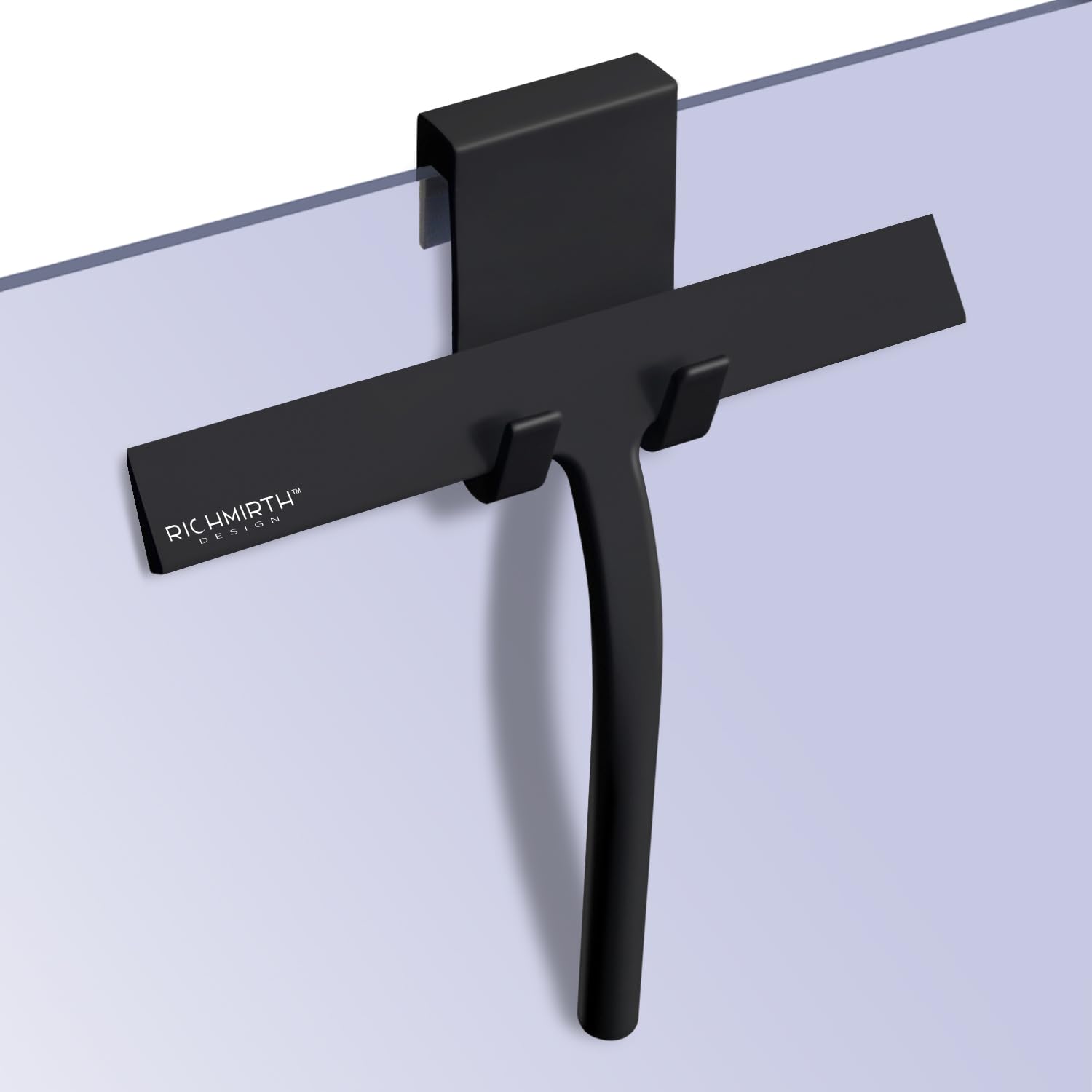 Silicone Rubber Blade Shower Squeegee 9" in Width Window &amp; Car Squeegee for Shower, Glass, Window (Black, 9 Inches)