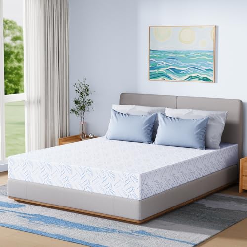 Image of Twin Mattress,Cooling Gel Memory Foam Mattress Medium Firm, with Removable Cover, Bed in A Box,Made in the USA,Support Cool Night Sleep & Pressure Relief,White(10 in, Twin-75 inch*39 inch*10 inch)