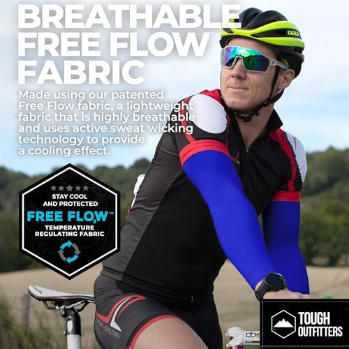 Image of Tough Outdoors UV Arm Sleeves for Men Women - Sun Protection Sleeves - Compression Golf Baseball Cooling Tattoo Arm Sleeve