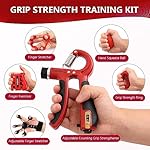 13 PCS Grip Strength Trainer Kit, Hand Gripper Strengthener, Forearm Strengthener, Finger Strengthener, Finger Exerciser, Stress Relief Ball, Forearm Workout Ring for Muscle Building and Injury Recover - Image 2