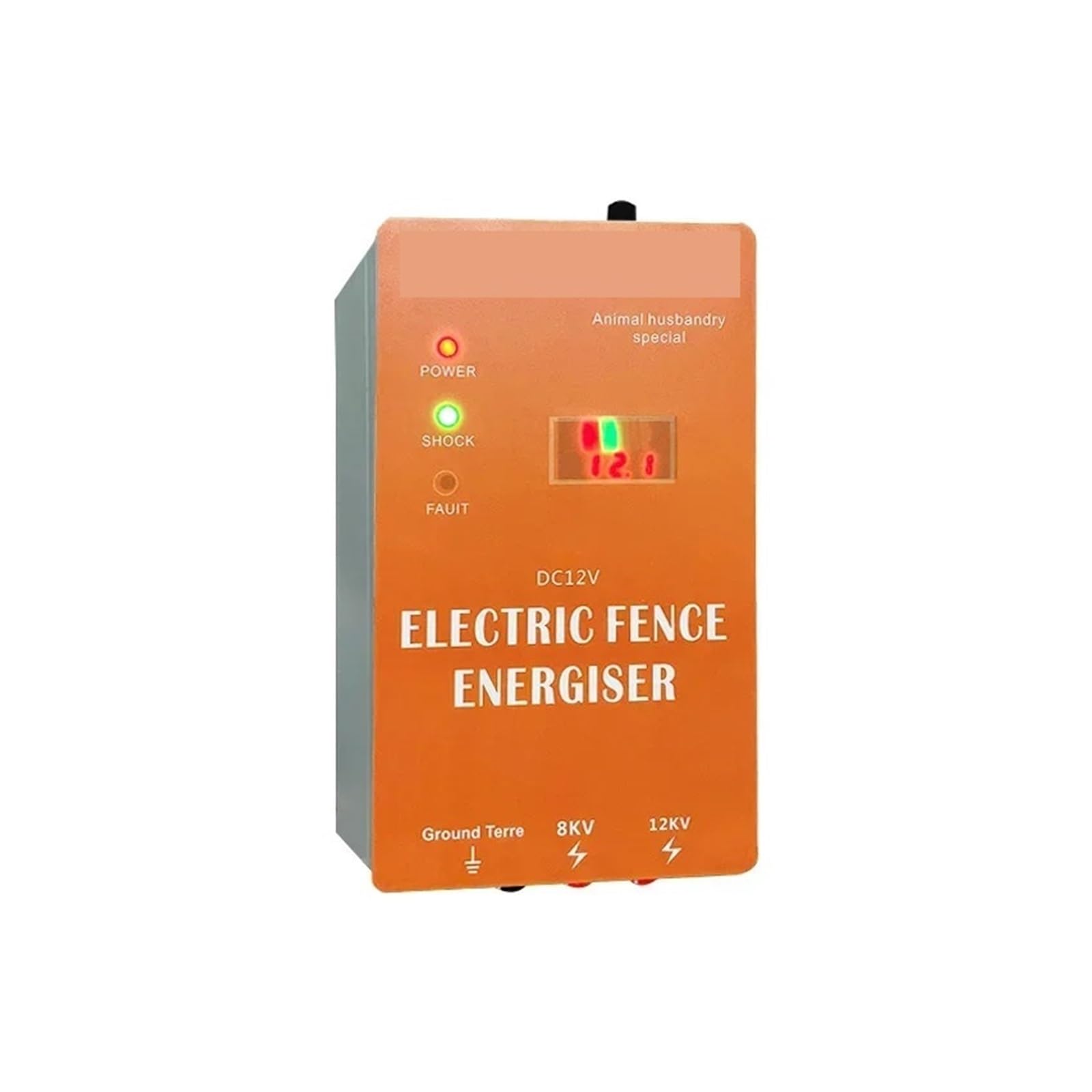 Pastor Electrico, Energizador de cerca de pulso electrónico de 5/10 km for animales, perros, ganado, pastos, aves de corral, pastor eléctrico de 0,3 julios(5km NO Alarm)