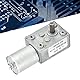 DC 12V Schneckengetriebemotor, Aluminium Messing Selbstsichernd 62 U/min Drehzahlreduzierung Elektrischer Untersetzungsmotor für Fensteröffner Türöffner,JSX100-370 Getriebemotor