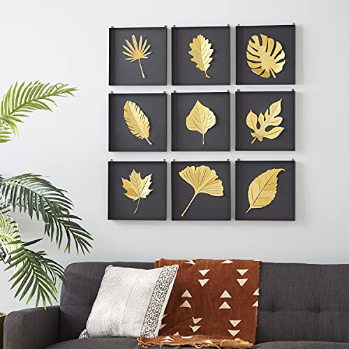 Deco 79 Wall Decor, S/9 12' W, 13' H, Gold