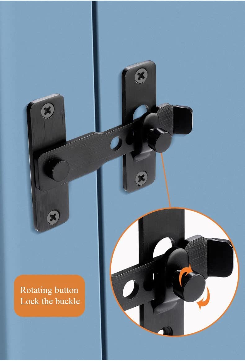 Cerradura deslizante for cerradura de puerta portátil, cerradura de pestillo de puerta, pestillo de puerta de acero inoxidable de primera calidad, adecuado for graneros, baños, exteriores, g