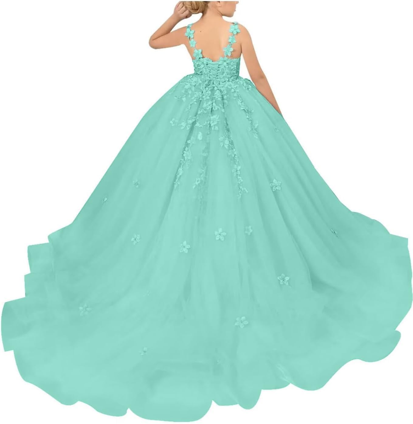 Amazon.com: NMASRAXO Flower Girl Dress Lace Applique - First