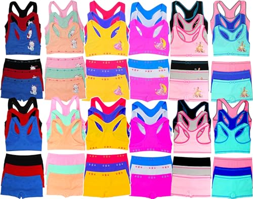 ToBeInStyle Girls' Pack of 12 Mystery - 6 Cami or Racerback Tops & 6 Matching Bottoms Sets4