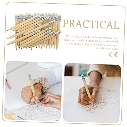 Nusitou 50Pcs Mini Short Pencil Triangle Pencils Kids Erasers Kids Pencils Kids Writing Pencils Wooden Kids Pencil Short Small Pencils Students Drawing Pencils Short Pencils Shorts Pencils #TOP4